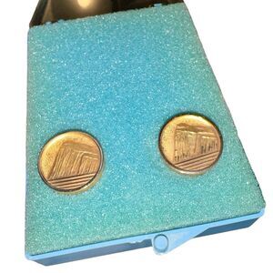 Vintage Gold Filled 3D Prudential Financial Rock Logo Cufflinks